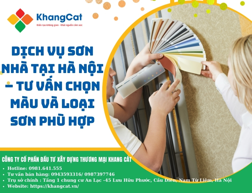 Dịch vụ sơn nhà tại Hà Nội – Tư vấn chọn màu và loại sơn phù hợp